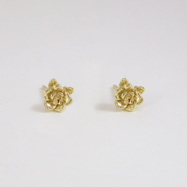 Gold Baby Rose Earrings