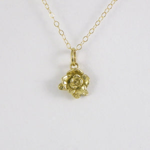 Gold Mini Rose Necklace