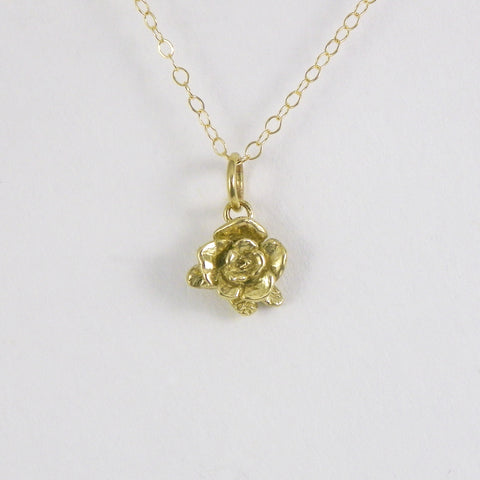 Gold Mini Rose Necklace
