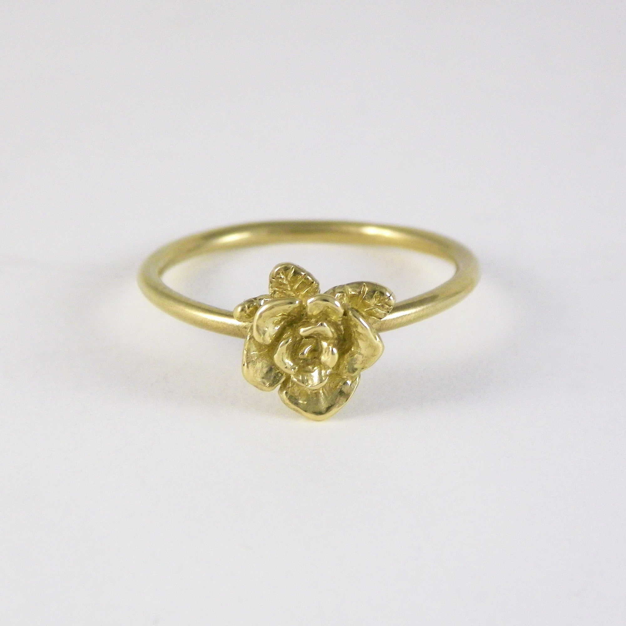 Gold Mini Rose Ring