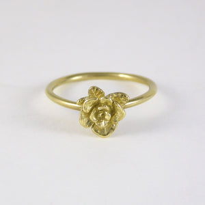 Gold Mini Rose Ring