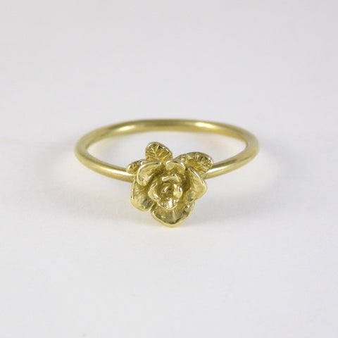 Gold Mini Rose Ring