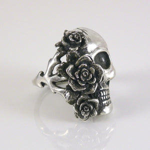 Half Rose Half Skull Ring