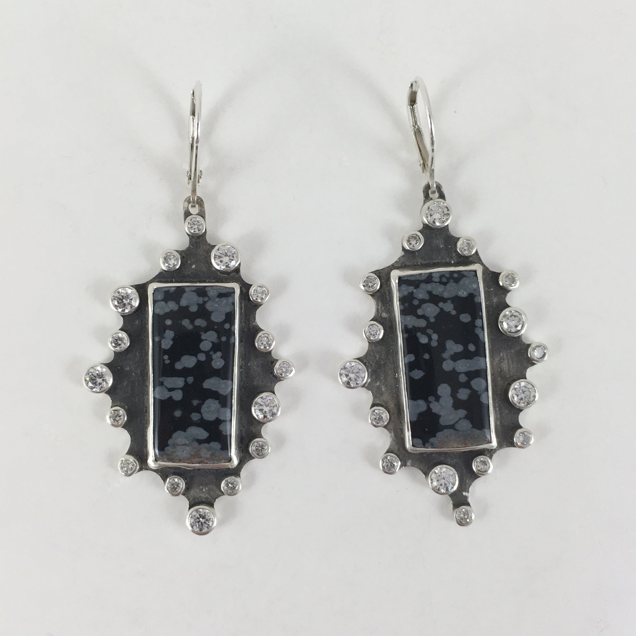 First Snow on Streets Earrings - One Of A Kind