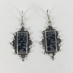 First Snow on Streets Earrings - One Of A Kind