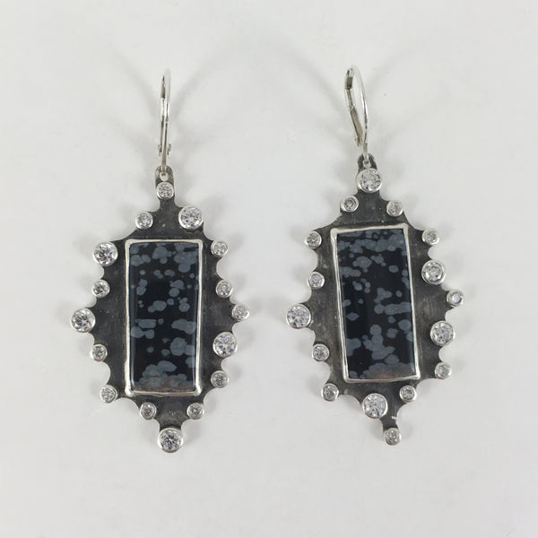 First Snow on Streets Earrings - One Of A Kind