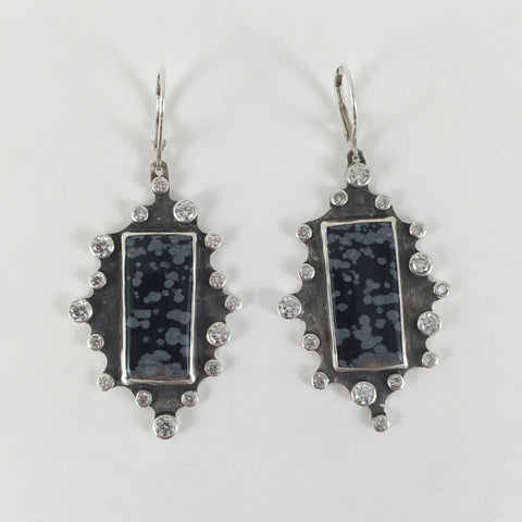 First Snow on Streets Earrings - One Of A Kind