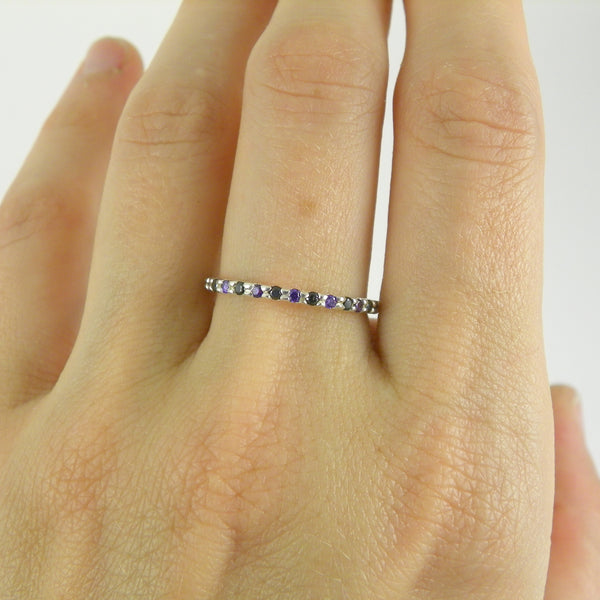 Amethyst and Spinel Pave Ring