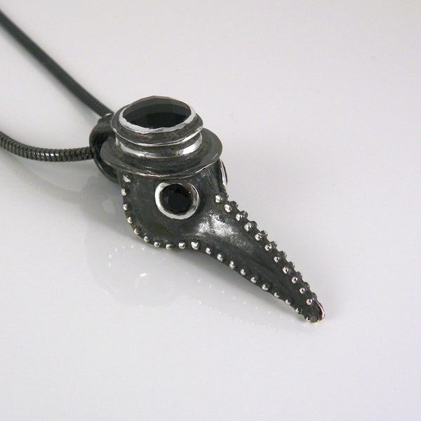 Plague Doctor Pendant with Onyx Stones