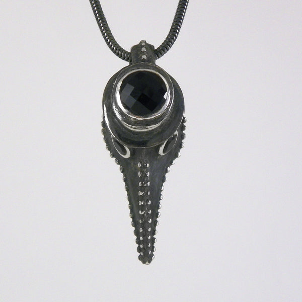 Plague Doctor Pendant with Onyx Stones