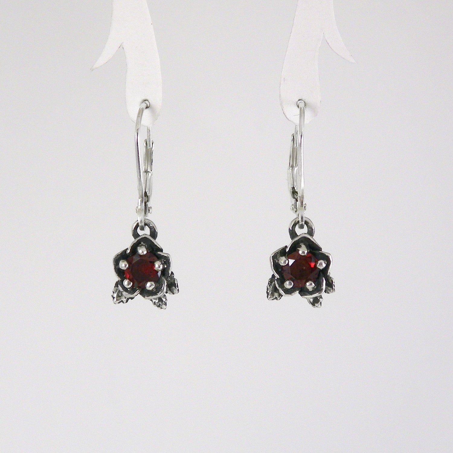 Rose Garnet Earrings