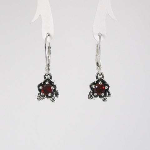 Rose Garnet Earrings