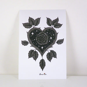 Rose Heart ~ 6x4 Giclee Print