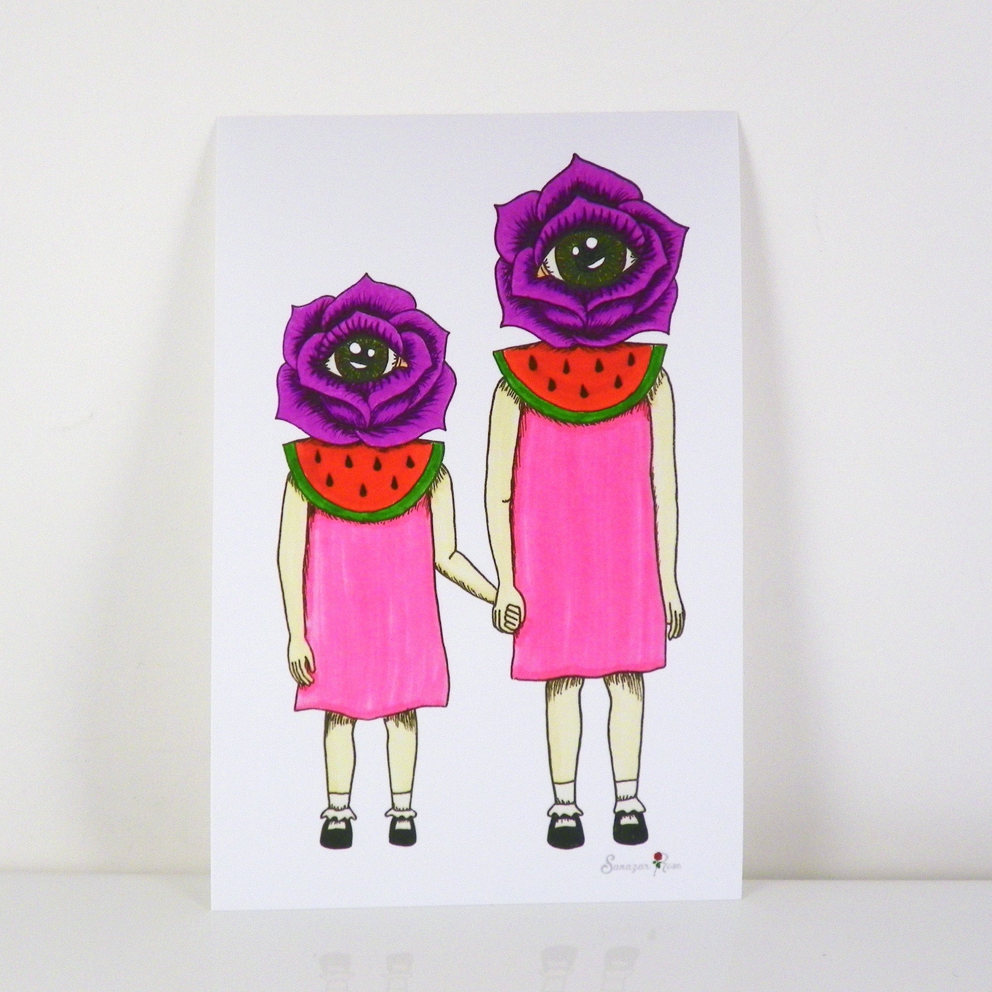 Sisters ~ 6x4 Giclee Print