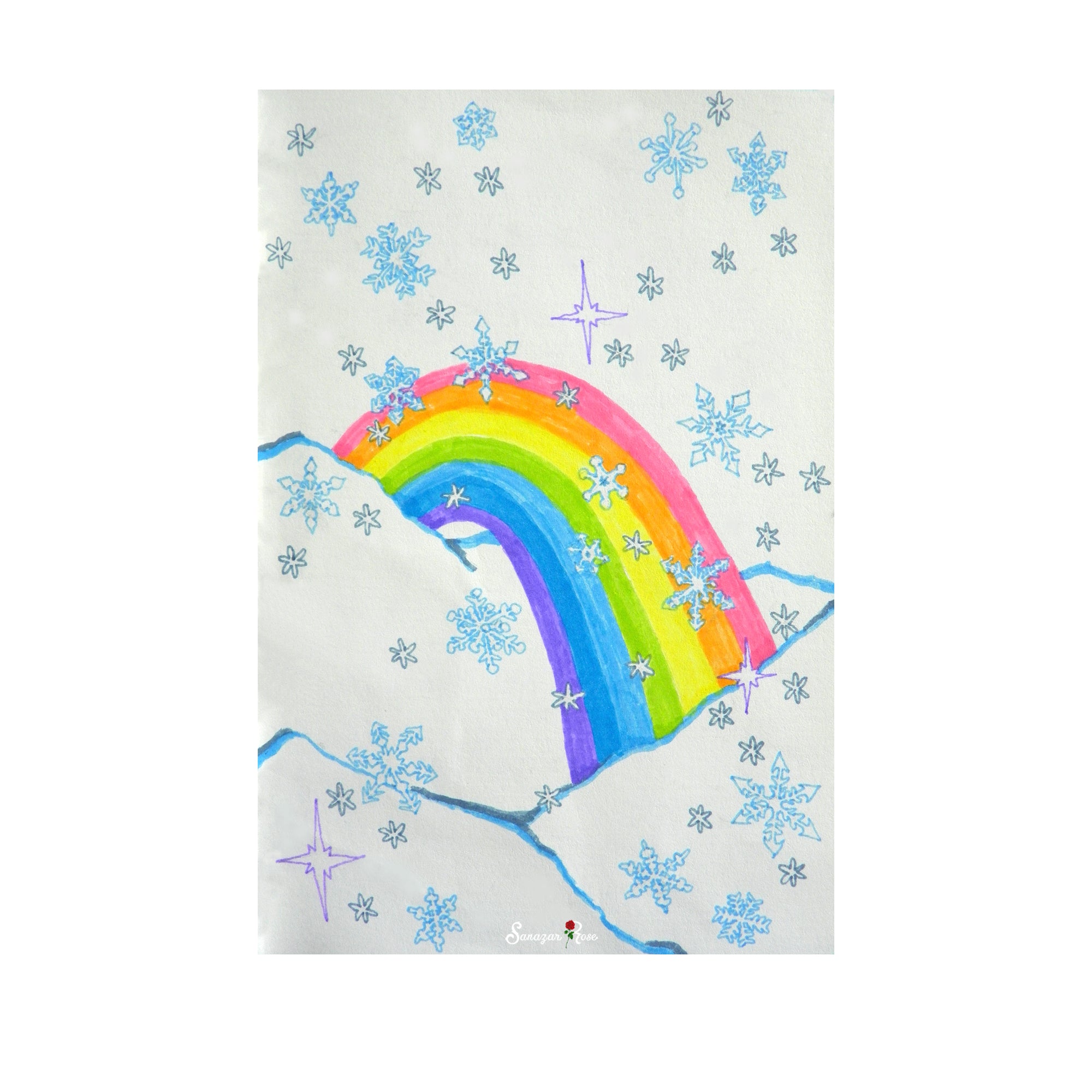 Snow Bow ~ 6x4 Giclee Print