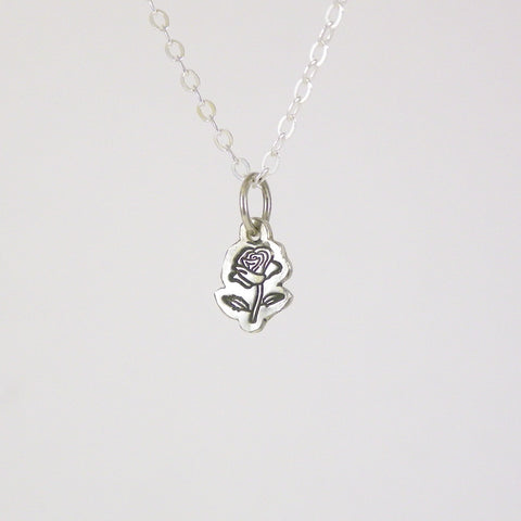 Stamped Rose Necklace
