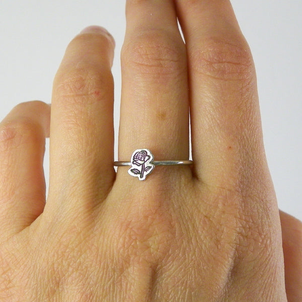 Stamped Rose Ring