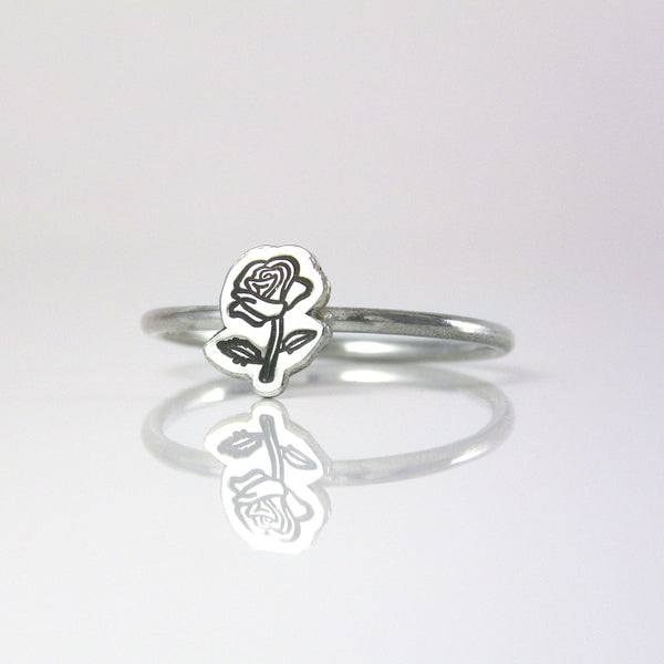 Stamped Rose Ring
