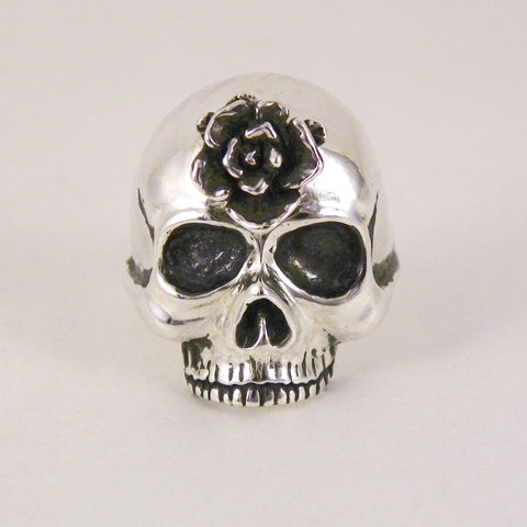 Third Eye Rose Skull Ring