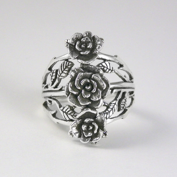 Triple Mini Rose Ring