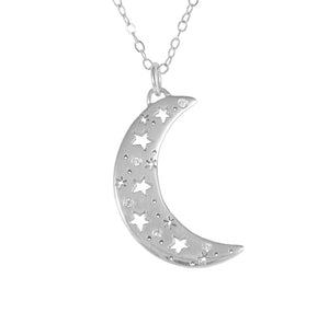 Large Crescent Moon Necklace