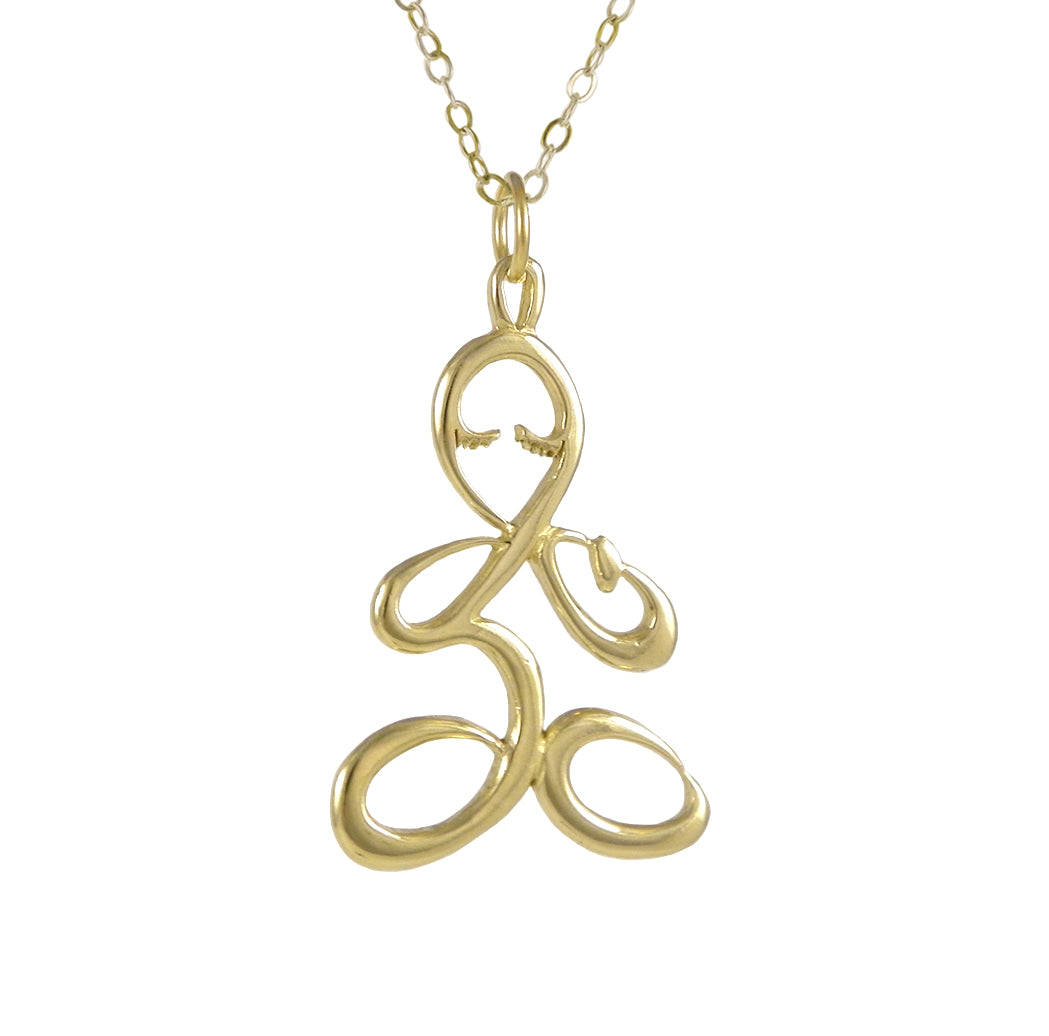 Gold Ohm Lotus Necklace