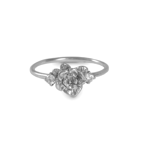 Mini Rose Ring with Colored Zircon