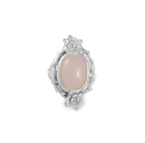 Mini Rose Ring with Rose Quartz